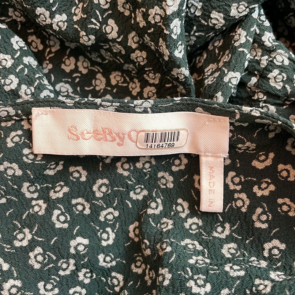 See by Chloe Elegant Green Wrap Dress Size 38 - Picture 6 of 9